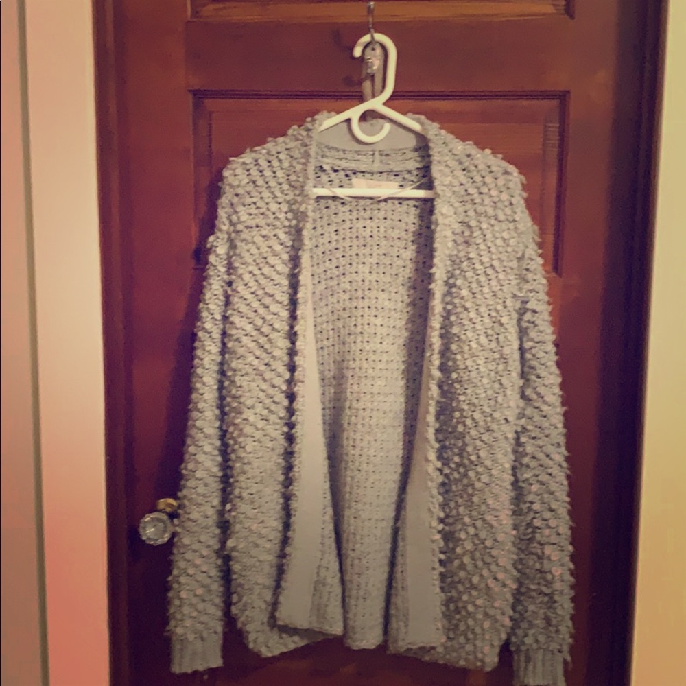Long, warm Loft open cardigan